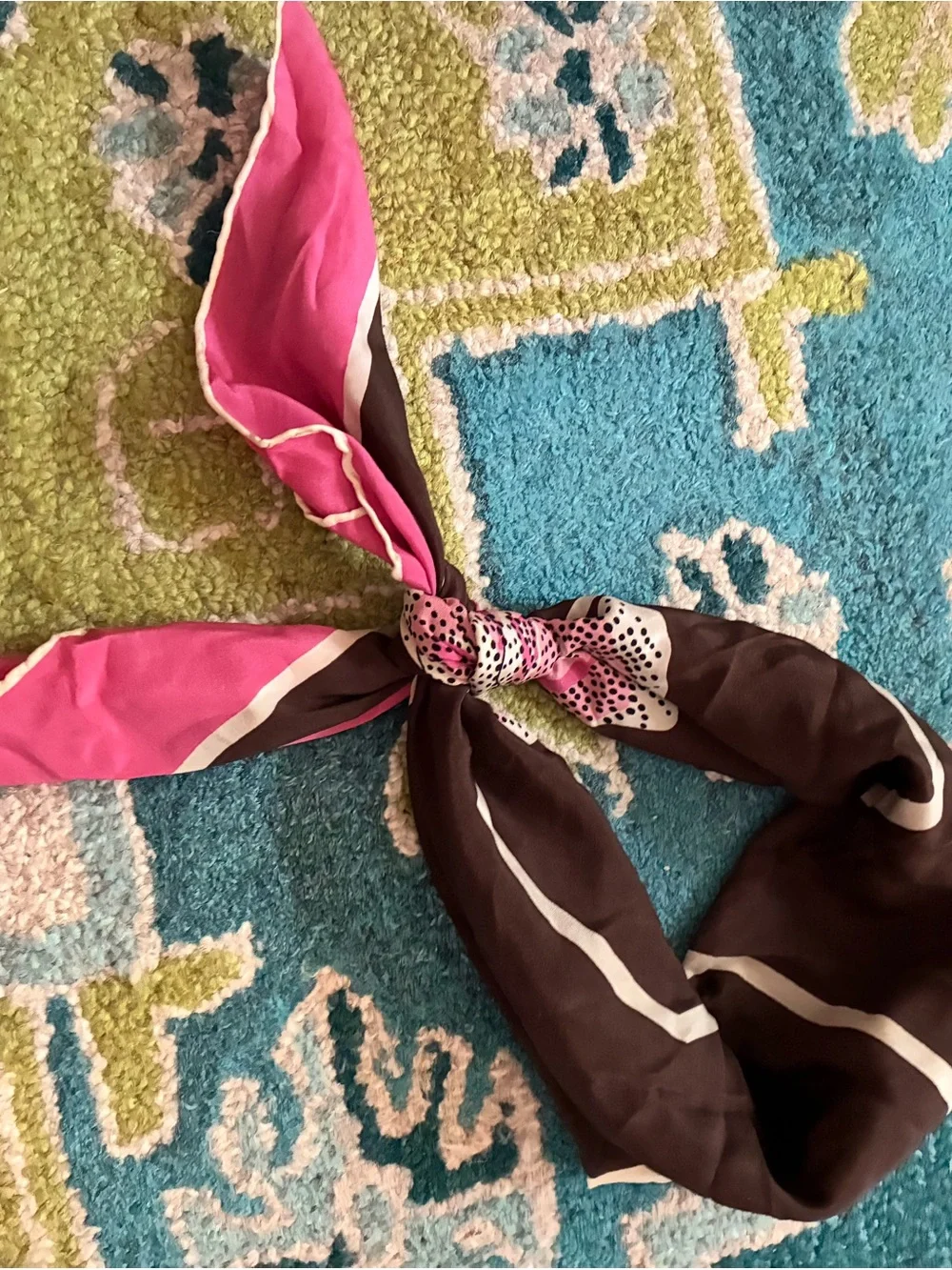 Floral Print Pink vintage scarf